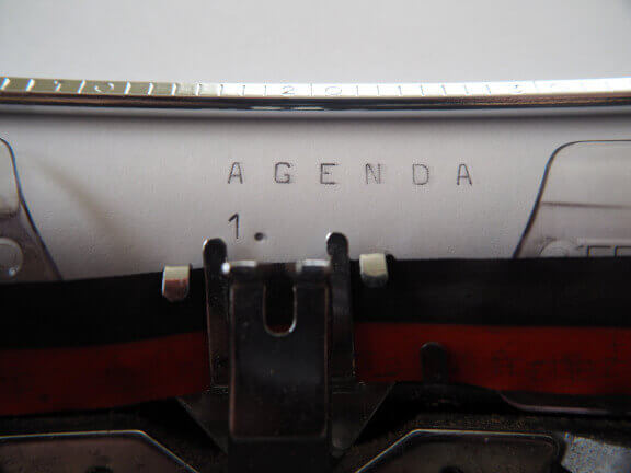 Effective meetings begin with the agenda